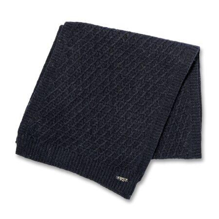 First - Frill Knitted Scarf - Navy