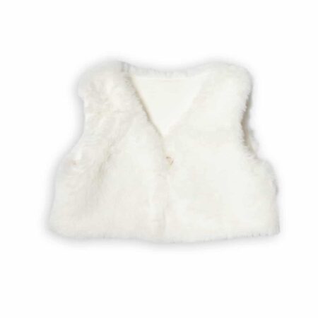 First - G waistcoat fur- off white