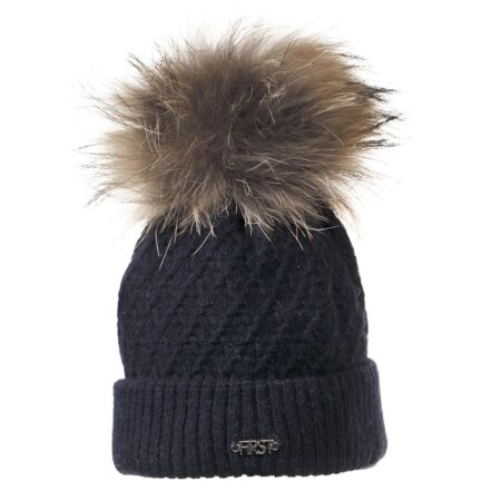 First - Han Knitted Bonnet Fur Ponpon
