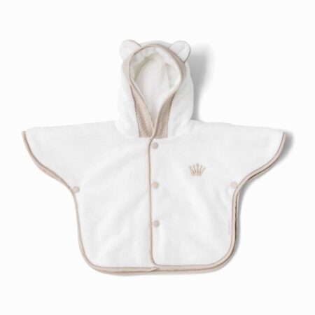 First - bath cape poncho ALIKA SILENT SANDS - white-beige
