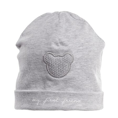 First - bonnet FIRST TEDDY ESSENTIALS GREY pearl grey