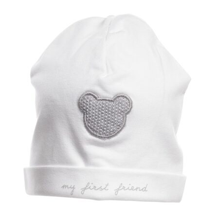 First - bonnet FIRST TEDDY ESSENTIALS GREY