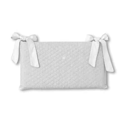 First - bumper for bed REGI CRYSTAL GREY - white-grey