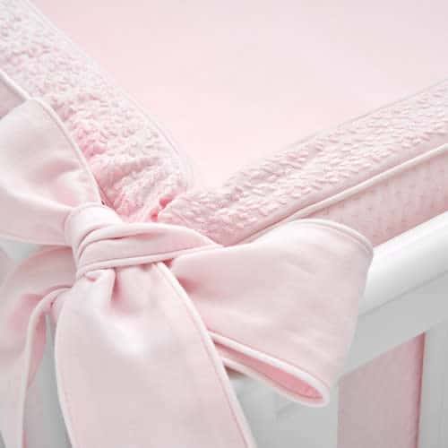 First - bumper for cot RAQUEL CRYSTAL PINK - blushpink