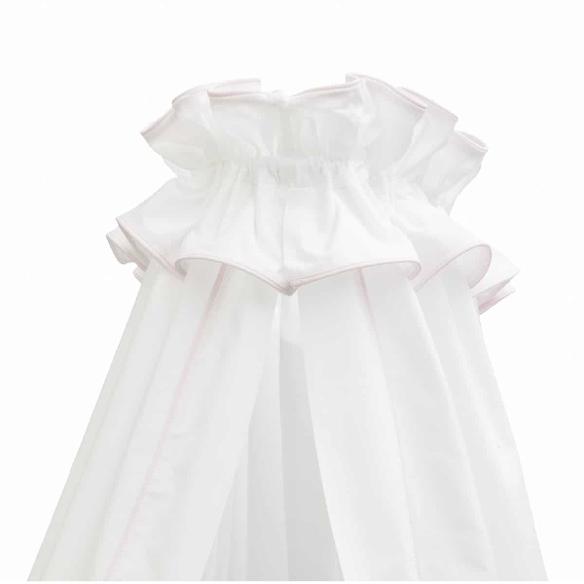 First - canopy for cot VERONA CRYSTAL PINK - white-blushpink