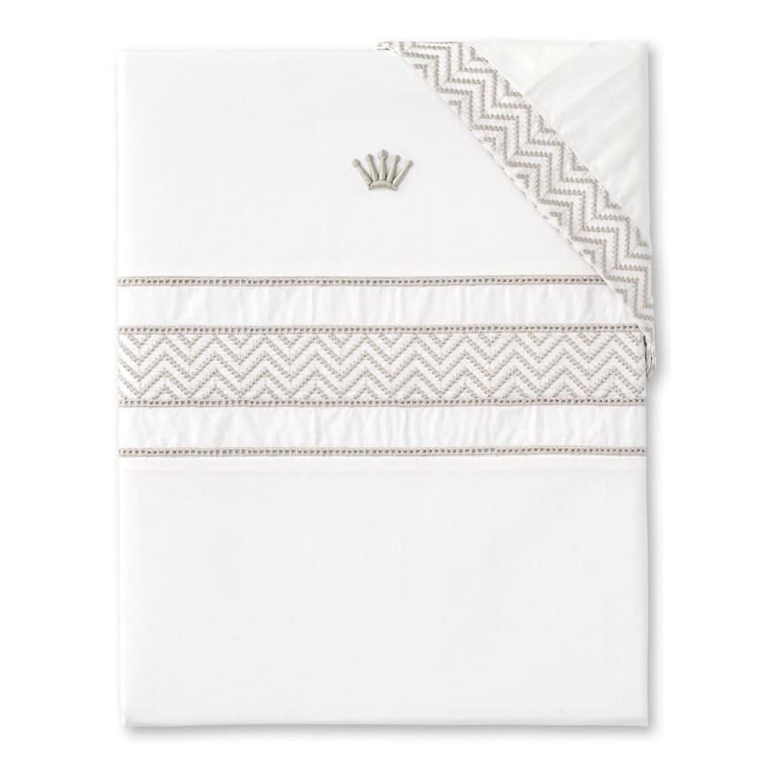 First - duvet cover for bed ROSI ETHNIC WHITE - white-beige