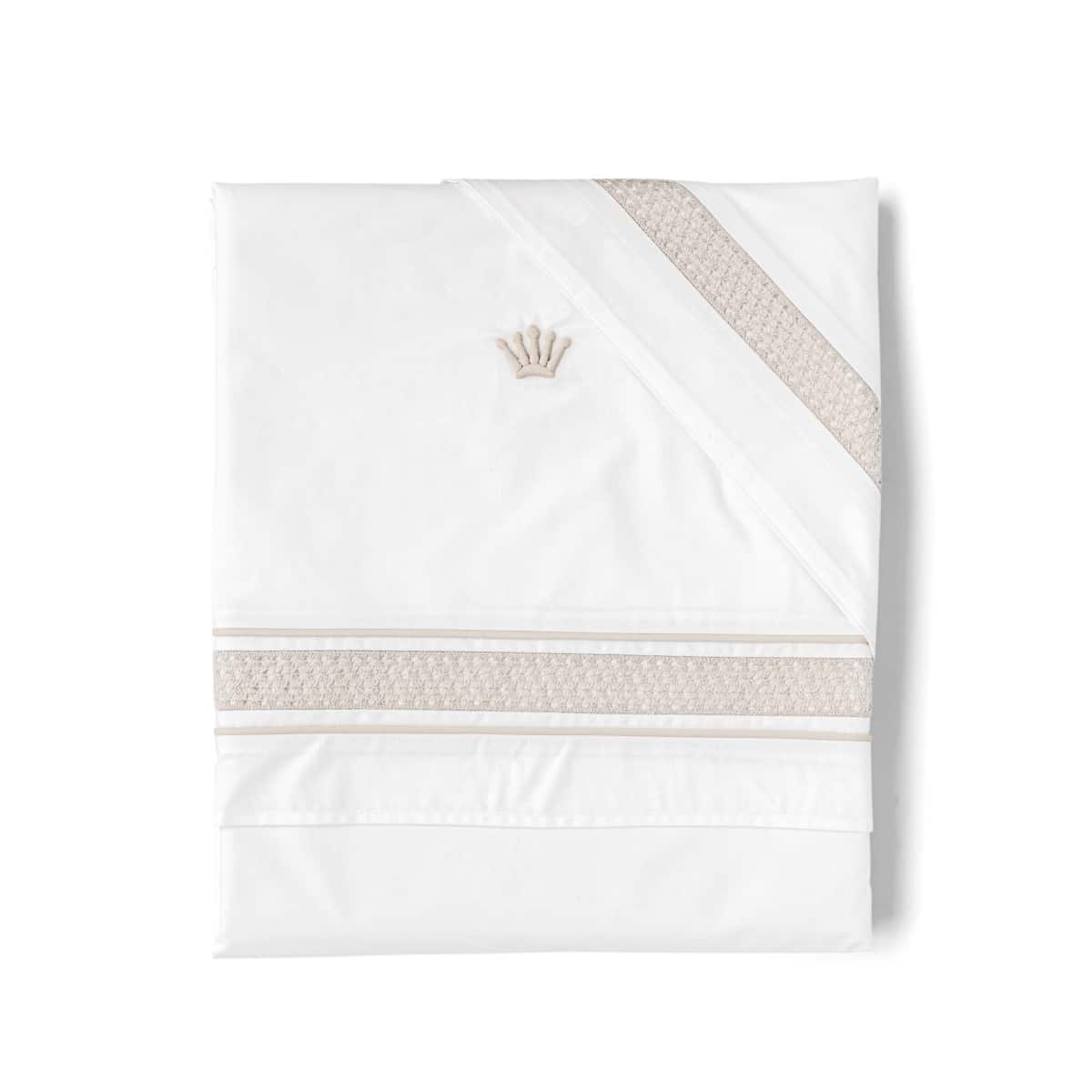 First - duvet cover for bed ROSI SILENT SANDS - white-beige