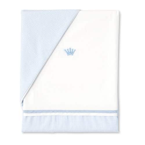 First - duvet cover for bed SAM ESSENTIALS AZZURO - white-azzuro