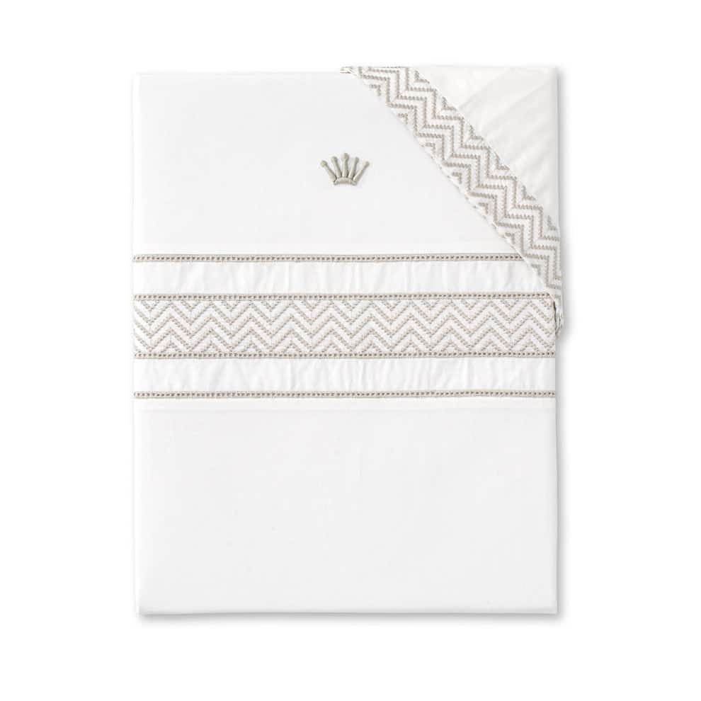 First - duvet cover for cot ROSI ETHNIC WHITE - white-beige