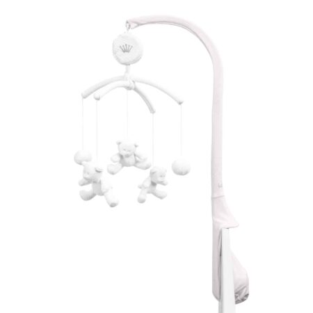 First - musical mobile OSCAR CRYSTAL PINK - white-blushpink