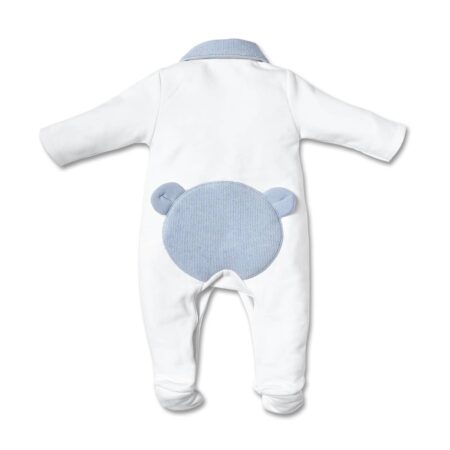 First - rompersuit FIRST TEDDY ESSENTIALS AZZURO white-azurro