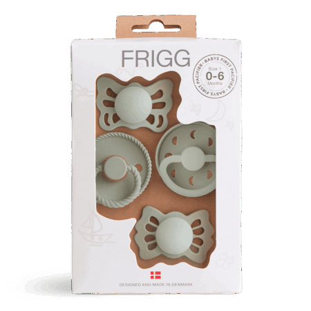 Frigg - Baby’S First Pacifier Pack - T1 Sage - Moonlight Sailing