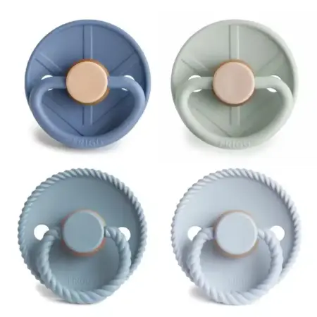 Frigg - Fopspeen 4-Pack - Natuurrubber - Skyline Serenity T2