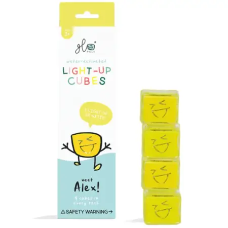 Glo Pals - Light Up Cubes (4pcs) Alex - Geel