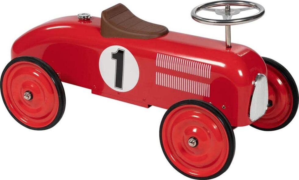 Goki - Loopauto: Nummer 1 Rood