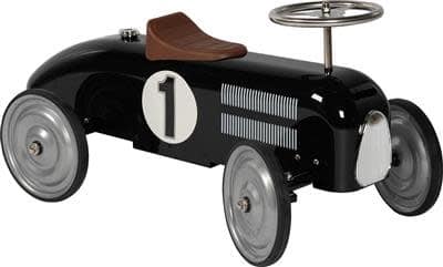 Goki - Loopauto: Zwart Met Nummer 1, vanaf 1 jaar