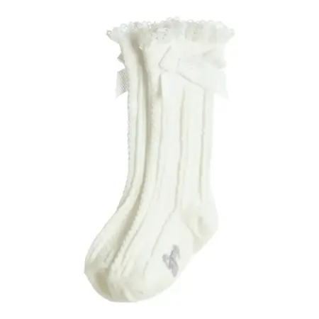 Gymp - Knee socks Kite + strik - Offwhite