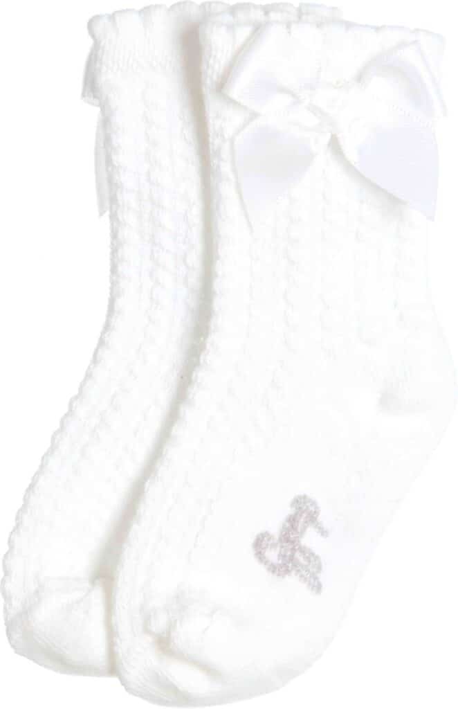 Gymp - Socks Kite Bow - White
