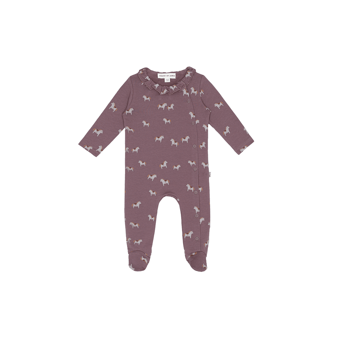 House Of Jamie - Girls Babysuit - Plum Dala Horse
