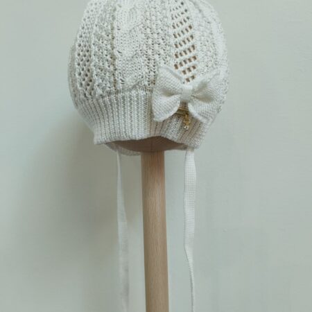 Il Trenino - Zomer Muts Met Strik - Ecru