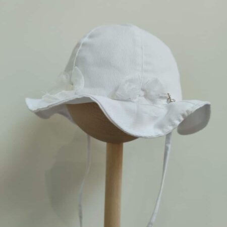 Il Trenino - Zonnehoedje Wit Met Bloemen