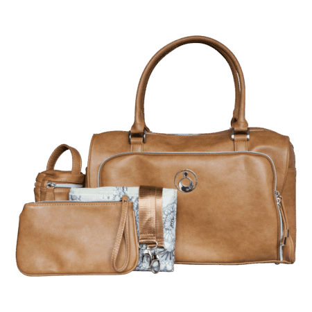 Isoki Double Zip Satchel Latte