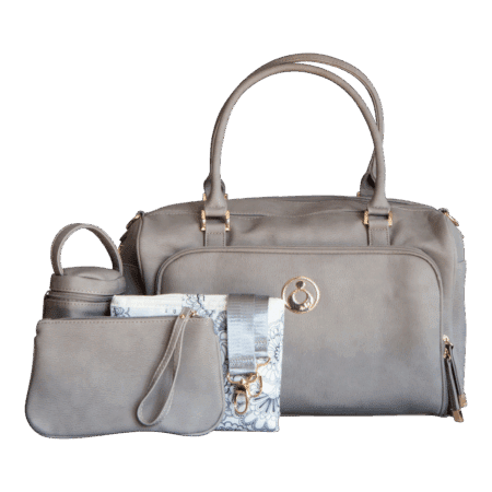 Isoki Double Zip Satchel Stonegrey
