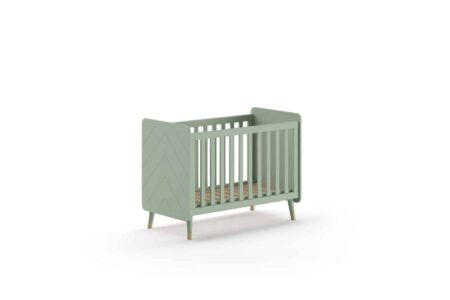 Jaxx - Billy Babybed 60X120 Cm Olive Groen (Lattenbodem Inbegrepen)