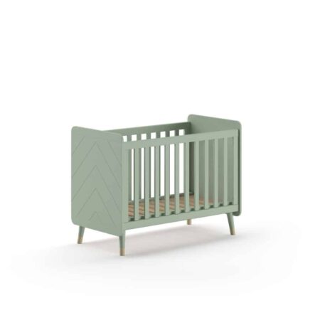 Jaxx - Billy Babybed 60X120 Cm Olive Groen (Lattenbodem Inbegrepen)