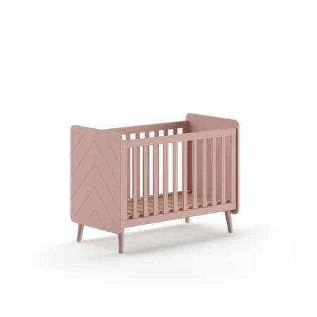 Jaxx - Billy Babybed 60X120 Cm Terra Roze (Lattenbodem Inbegrepen)