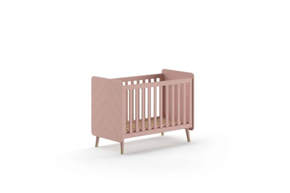 Jaxx - Billy Babybed 60X120 Cm Terra Roze (Lattenbodem Inbegrepen)