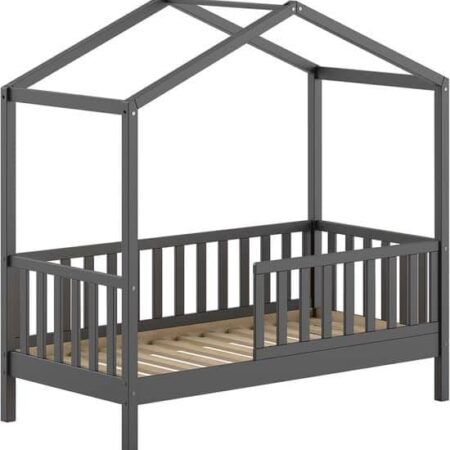 Jaxx - Dallas Junior Bed 70X140 Antraciet (Lattenbodem Inbegrepen)