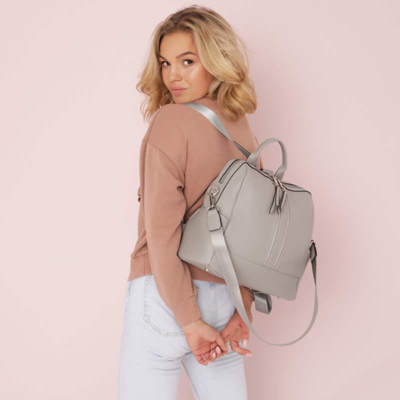 Joissy - Diaper bag and backpack 2in1 MINI - cool grey/silver