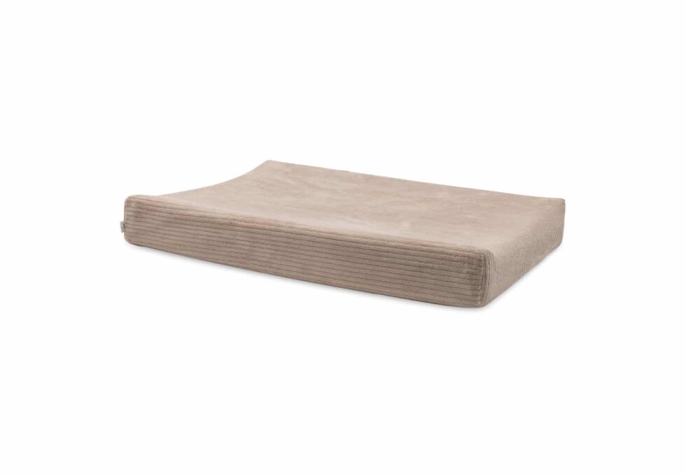 Jollein - Aankleedkussenhoes 50x70cm Cloudy Rib - Milky Coffee