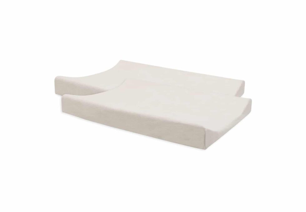 Jollein - Aankleedkussenhoes Badstof 50x70cm - Oatmeal - 2 Stuks