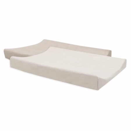 Jollein - Aankleedkussenhoes Badstof 50x70cm - Oatmeal/Sand - 2 Stuks