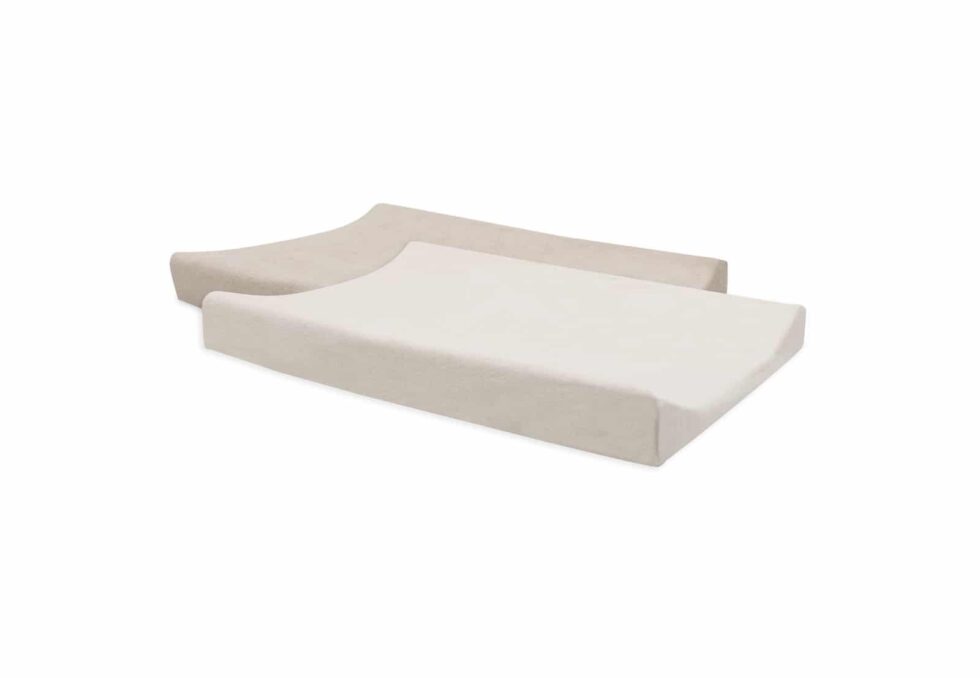 Jollein - Aankleedkussenhoes Badstof 50x70cm - Oatmeal/Sand - 2 Stuks