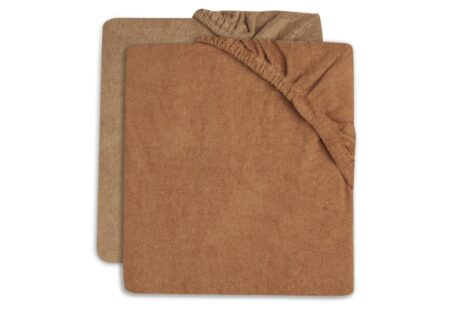 Jollein - Aankleedkussenhoes Badstof 50x70cm Caramel/Biscuit (2pack)