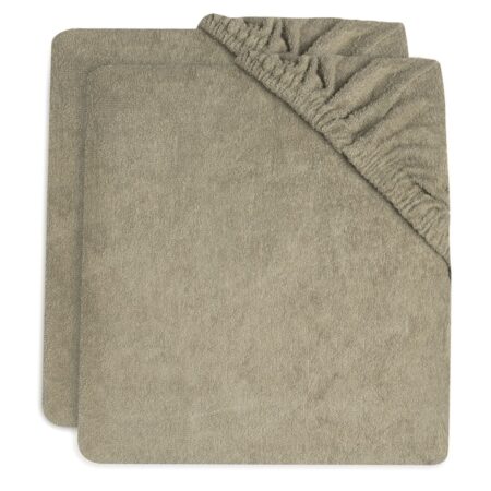 Jollein - Aankleedkussenhoes Badstof 50x70cm Olive Green (2pack)