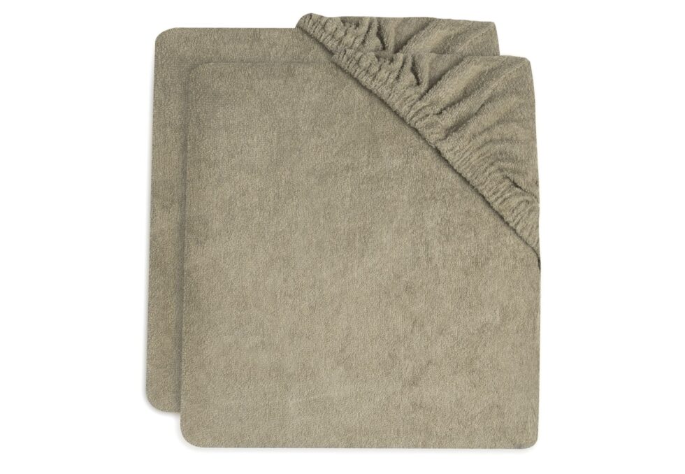 Jollein - Aankleedkussenhoes Badstof 50x70cm Olive Green (2pack)