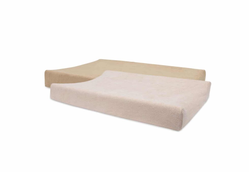 Jollein - Aankleedkussenhoes Badstof 50x70cm Wild Rose/Biscuit (2pack)