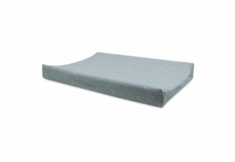Jollein - Aankleedkussenhoes Jersey 50x70cm Twinkling Sea Green