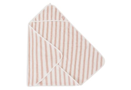 Jollein - Badcape 75x75cm Stripe Terry Wild Rose GOTS