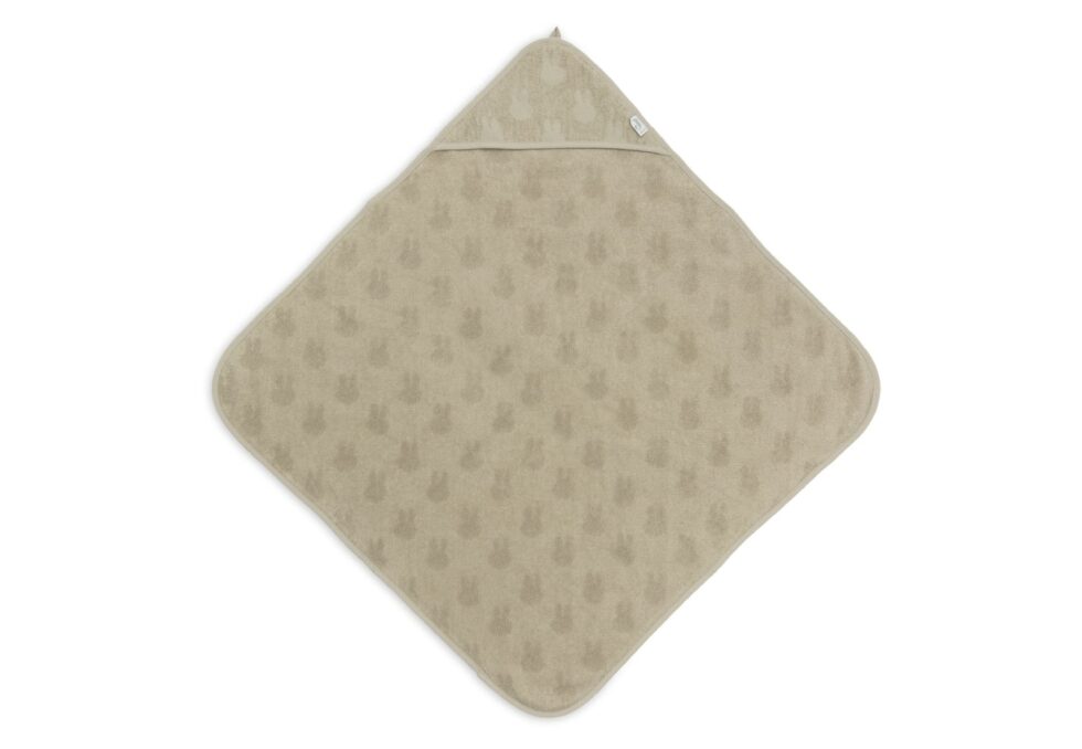 Jollein - Badcape Badstof 75x75cm Miffy Jacquard Olive Green