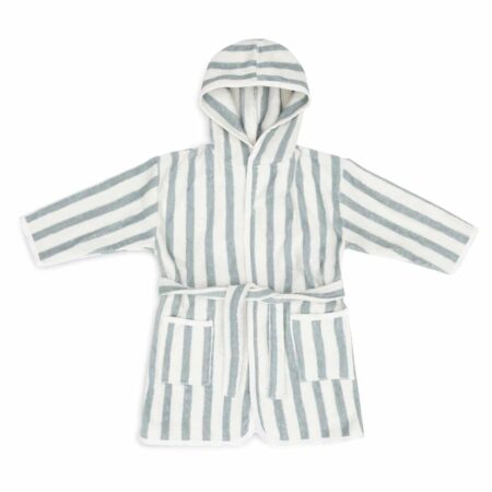 Jollein - Badjas 1-2 year Stripe Terry Sea Green GOTS