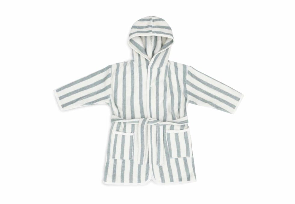Jollein - Badjas 1-2 year Stripe Terry Sea Green GOTS