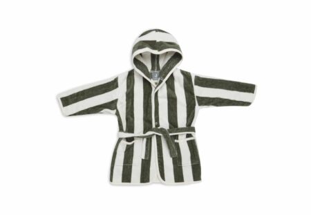 Jollein - Badjas 3-4 jaar Stripe Terry Leaf Green GOTS