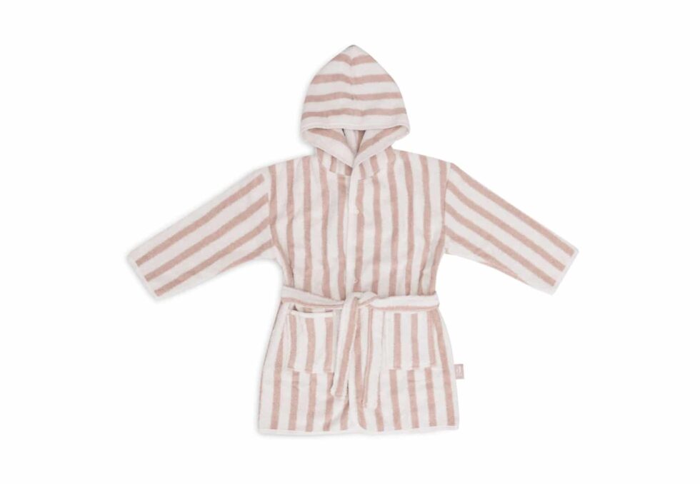 Jollein - Badjas 3-4 year Stripe Terry Wild Rose GOTS
