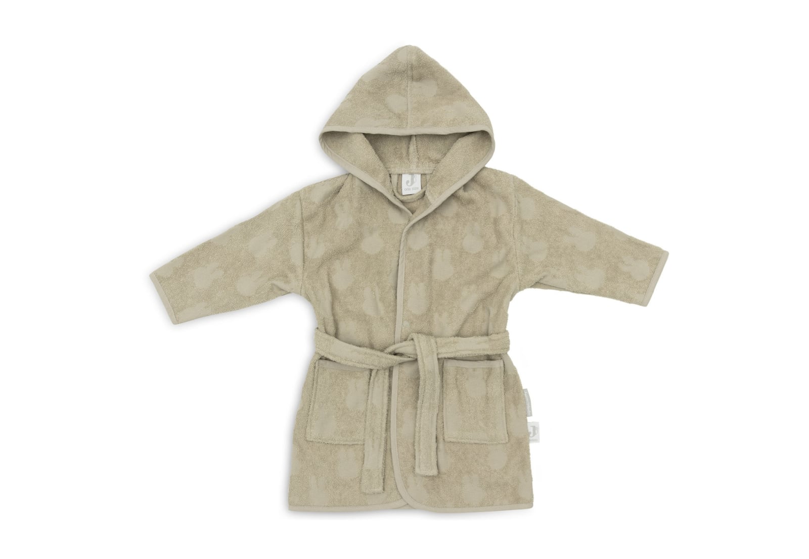 Jollein - Badjas Badstof 1-2 jaar Miffy Jacquard Olive Green