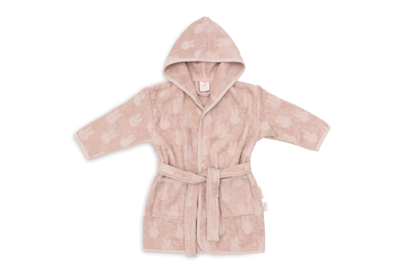 Jollein - Badjas Badstof 1-2 jaar Miffy Jacquard Wild Rose